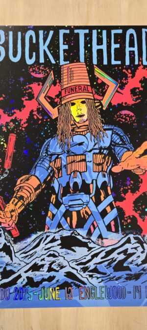 David Paris - Buckethead Colorado Print - Rainbow Foil Orange/Blue One-Off