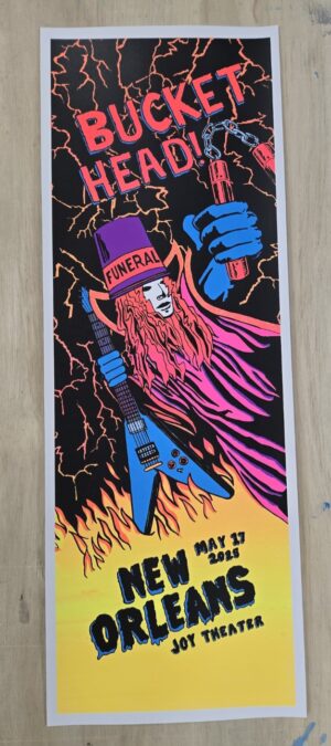 David Paris - Buckethead New Orleans Print - Fire Variant