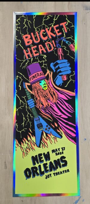 David Paris - FLOCKED Foil Buckethead New Orleans Prints