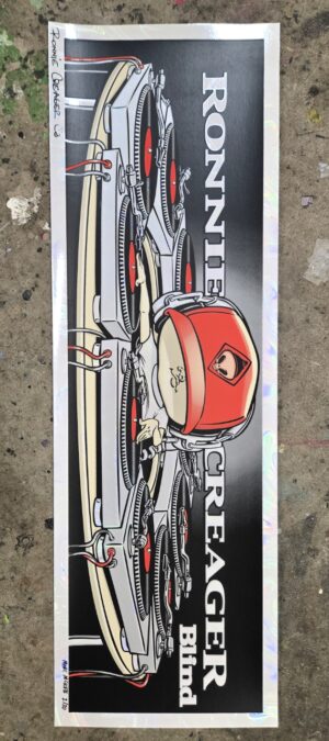 Marc McKee "Mixmaster" Print - White Swirl Foil