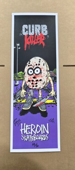 Fos - Heroin Skateboards "Curb Killer" Print - Purple